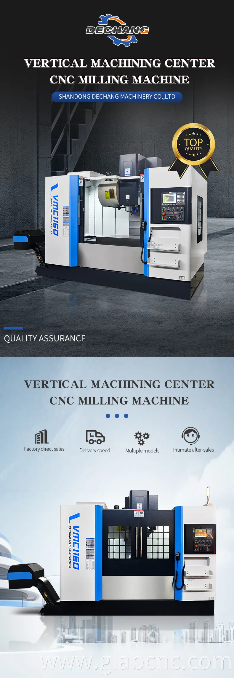 Hot Sale CNC Vmc1160 Machine Tools 3/4/5 Axis CNC Vertical Machining Center
